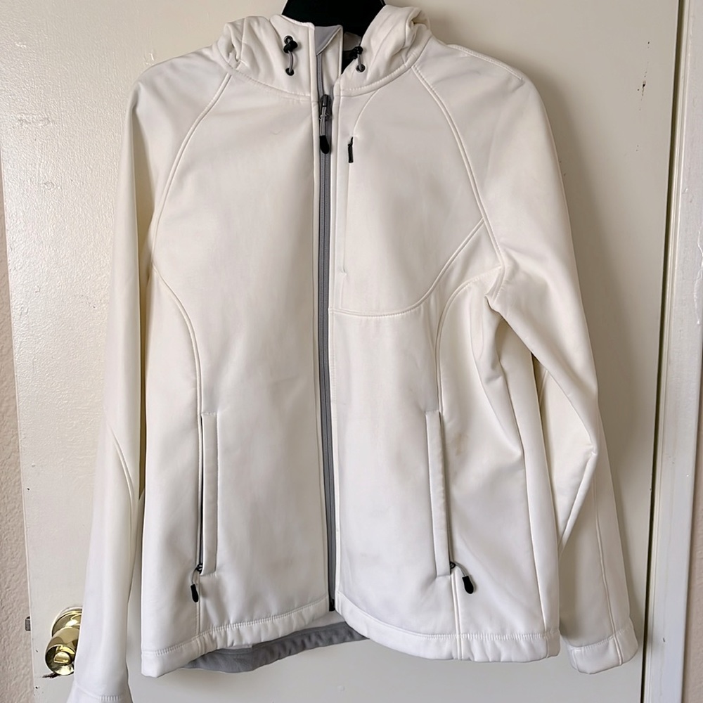 White winter jacket.